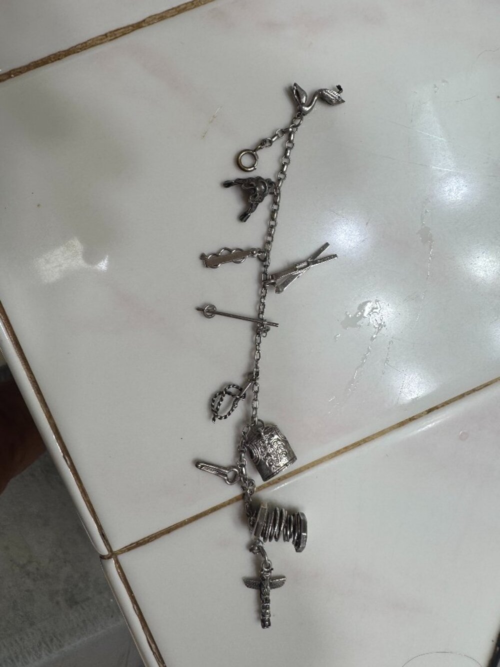 Antique 1930s charm bracelet